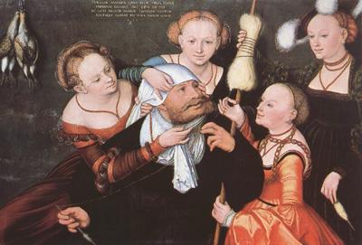 CRANACH, Lucas the Elder Hercules and Omphale (mk08) oil painting picture